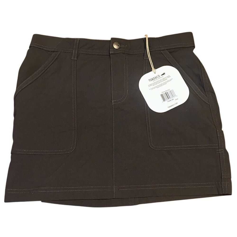 Toad&Co Rover Skort Skirt/Short Combo Soot Gray Size 8 Outdoors Athleisure